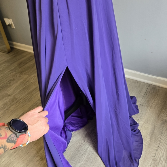 Elegant Purple Evening Gown - Picture 6 of 8